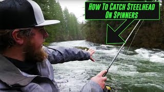 How To Catch Steelhead Fishing Spinners High Water Fishing Tips [upl. by Simpkins]