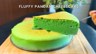 Fluffy and Velvety Pandan Cheesecake Recipe  Irresistible Dessert [upl. by Eduj]