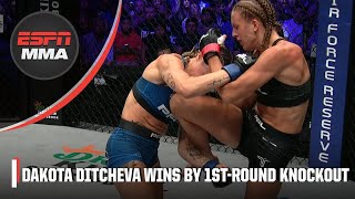 Dakota Ditcheva KNOCKS OUT Jena Bishop to advance to PFL World Championship  ESPN MMA [upl. by Herculie]