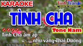 Tình Cha Karaoke Nhạc Sống Tone Nam  Am   Tình Trần Organ [upl. by Rexanne]