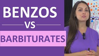 Benzodiazepines vs Barbiturates Nursing Sedative AntiAnxiety Anxiolytic Pharmacology NCLEX [upl. by Lennaj]