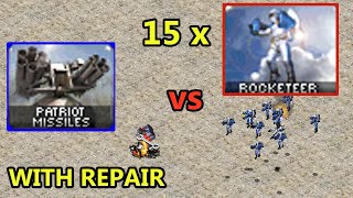 Can Patriot Missile defeat 15 Rocketeers  Red Alert 2 [upl. by Handbook]