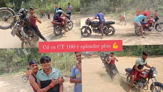 cd dawn vs ct100 splenderplus ma tochan mukabala 💪💪trending video youtube viralvideo [upl. by Ordisy644]