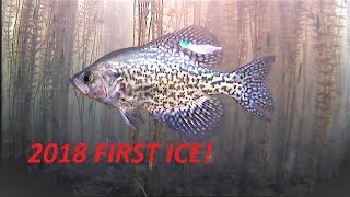 2018 ICE FISHING FIRST ICE Northern Wisconsin [upl. by Ahseele142]