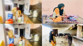 ਚੌੜ ਚੌੜ ਵਿੱਚ ਸਾਰਾ ਕੰਮ ਕਰਾ ਦਿੱਤਾ 😊 happy village lifestyle of Punjab by Dullat Family vlogs [upl. by Koziel]