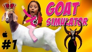 Lets Play Goat Simulator HA HA HA HA HA HA  Lex gets Evil amp Queen Goats Part 1  IPAD [upl. by Fabiano]