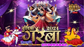 Dandiya Navratri in Hyderabad Dandiya Garba 2024  Navratri  Dandiya  Garba  by nonstop 4yj [upl. by Tuesday]