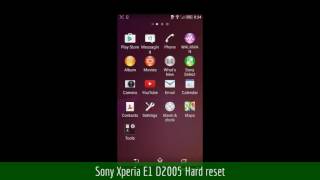 Sony Xperia E1 D2005 Hard reset [upl. by Onurb]