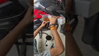 Honda SP125 oil change using Honda genuine 10W 40 grade engine oil  1st service between 7001000 km [upl. by Rosecan]