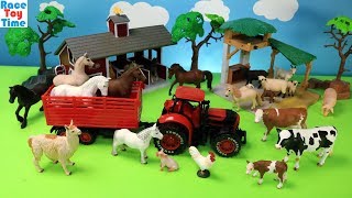 Learn Farm Animals Names with Animal Figures Collection [upl. by Anaher77]