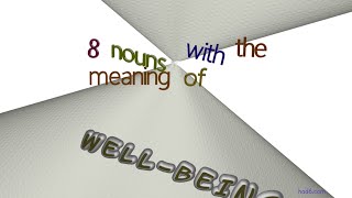 wellbeing  8 nouns synonym of wellbeing sentence examples [upl. by Anaiviv963]