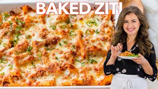 Baked ZITI Recipe  Easy PASTA CASSEROLE [upl. by Weingartner]