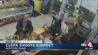 Clerk shoots robbery suspect [upl. by Isewk318]