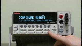 Keithley Instruments Model 2400 SourceMeter HowTo Configure a Linear Voltage Sweep [upl. by Oicnecserc]