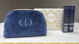 UNBOXING Christian DIOR Diorshow Mascara Set with Night blue pouch [upl. by Platto]