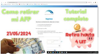 COMO SOLICITAR MI AFP RETIRO DE AFP 2024 PASO A PASO AFP INTEGRA SEGURA [upl. by Arahk]