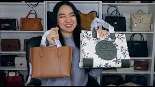 TORY BURCH BAG UNBOXING  PERRY TRIPLE TOTE ELLA TOTE 1ST IMPRESSION  CYBER MONDAY SALE [upl. by Leumas]