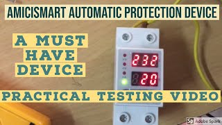 amiciSmart Automatic Over Under Voltage Protection Relay [upl. by Bethina169]