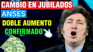 👉CAMBIO EN JUBILADOS 💲Doble Aumento💲 para la Mínima y Haberes Medios de ANSES 💵 [upl. by Garwin]