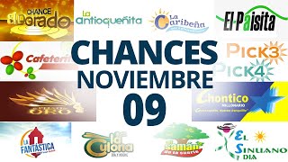 Resultados del Chance del Sábado 9 de Noviembre de 2024 Loterias 😱🤑💰💵 [upl. by Cuyler]