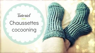 TRICOTER DES CHAUSSETTES FACILES [upl. by Annaet917]