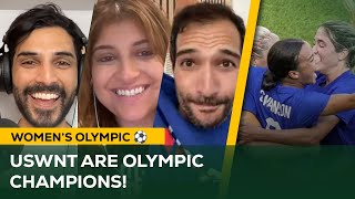 USWNT are OLYMPIC CHAMPIONS after beating Brazil to WIN GOLD  USABrazil Gold Medal Game Reaction [upl. by Ddarb]