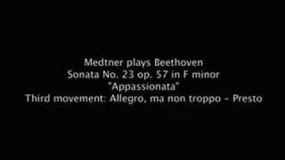 Medtner plays Beethoven Sonata No 23 quotAppassionataquot pt 44 [upl. by Ona]