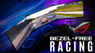 Unveiling the Secret to Immersive BezelFree Triple Screen Sim Racing [upl. by Huppert351]