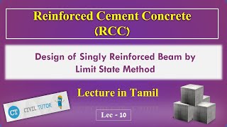 Design of Singly reinforced beam by Limit state Method  DRC  Lecture  10  Civil Tutor [upl. by Suivatram]