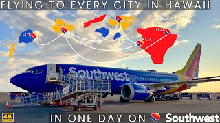 4K – Flying Southwest To Every Hawaiian City In One Day – The Southwest InterIsland Challenge [upl. by Kcirddec]