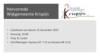 Hervormd Krispijn  31 december 2023 [upl. by Aznecniv]