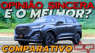 Tiggo 7 Sport é o MELHOR SUV Comparativo com Toyota Corolla Cross Jeep Compass e VW Taos VALE [upl. by Izak]