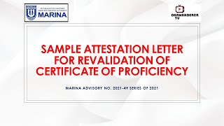 How to make Attestation for the Revalidation of your Cert of Proficiency  Sample Attestation [upl. by Lorianna]