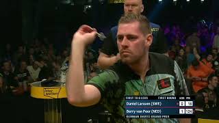 Rare Checkout Attempt By Berry van Peer At German Darts Grand Prix [upl. by Kevon]