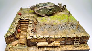 WWI Diorama  172  Trench Area [upl. by Sension]