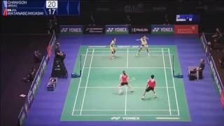 Amazing highlights of Goh Liu YingChan Peng Soon All England Semi Final 2017 [upl. by Bobine]