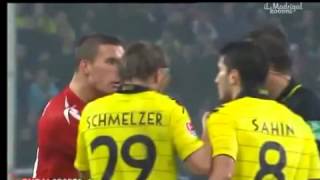 Podolski VS Nuri Sahin Funny [upl. by Ppilihp]