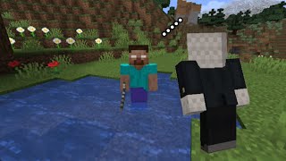 TAKING BACK MY VILLAGE FROM HEROBRINE minecraft minecraftmeme [upl. by Kamin]