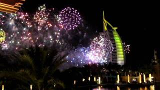 Dubai 2010 New Years Eve Fireworks at Burj Al Arab 311209 [upl. by Ile57]