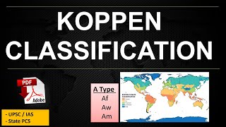 Koppen classification of world climate  Part 1   Geography Optional  UPSC  IAS [upl. by Conners525]