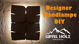 Designerlampe Treibholz Altholz Balkenlampe Wandlampe DIY Bauanleitung [upl. by Casanova]