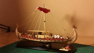 Wooden ship model viking long ship [upl. by Ayanad339]