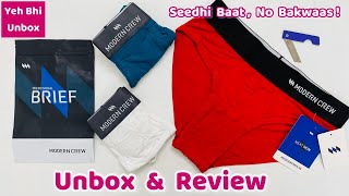 MODERN CREW Men Briefs 🩲 Unboxing amp Review [upl. by Neitsabes]