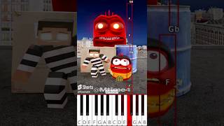 Hide amp Seek Run With Oi Oi Oi Red Larva amp Herobrine vs EVIL Larva Mtime4  Octave Piano Tutorial [upl. by Irene919]