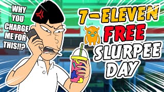 7Eleven Free Slurpee Day Prank Buk Lau [upl. by Lorolla56]