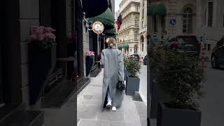 Grey Long Coat from httpswwwyasinskycoproductlongwoolcoat fashionweek fashion [upl. by Egiedan]