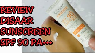 REVIEW DISAAR SUNSCREEN SPF 90 PA [upl. by Lienaj]