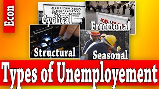 Types of Unemployment Macroeconomics [upl. by Onid]