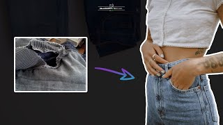 Hosentaschen in Jeans flicken  wie geht das am besten  Jeans Tasche Mit Riss [upl. by Brooks]