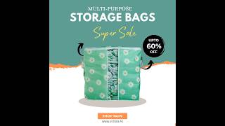 Luxury Storage Bags  Printed amp Plain  Large Capacity Storage Bags [upl. by Denna817]